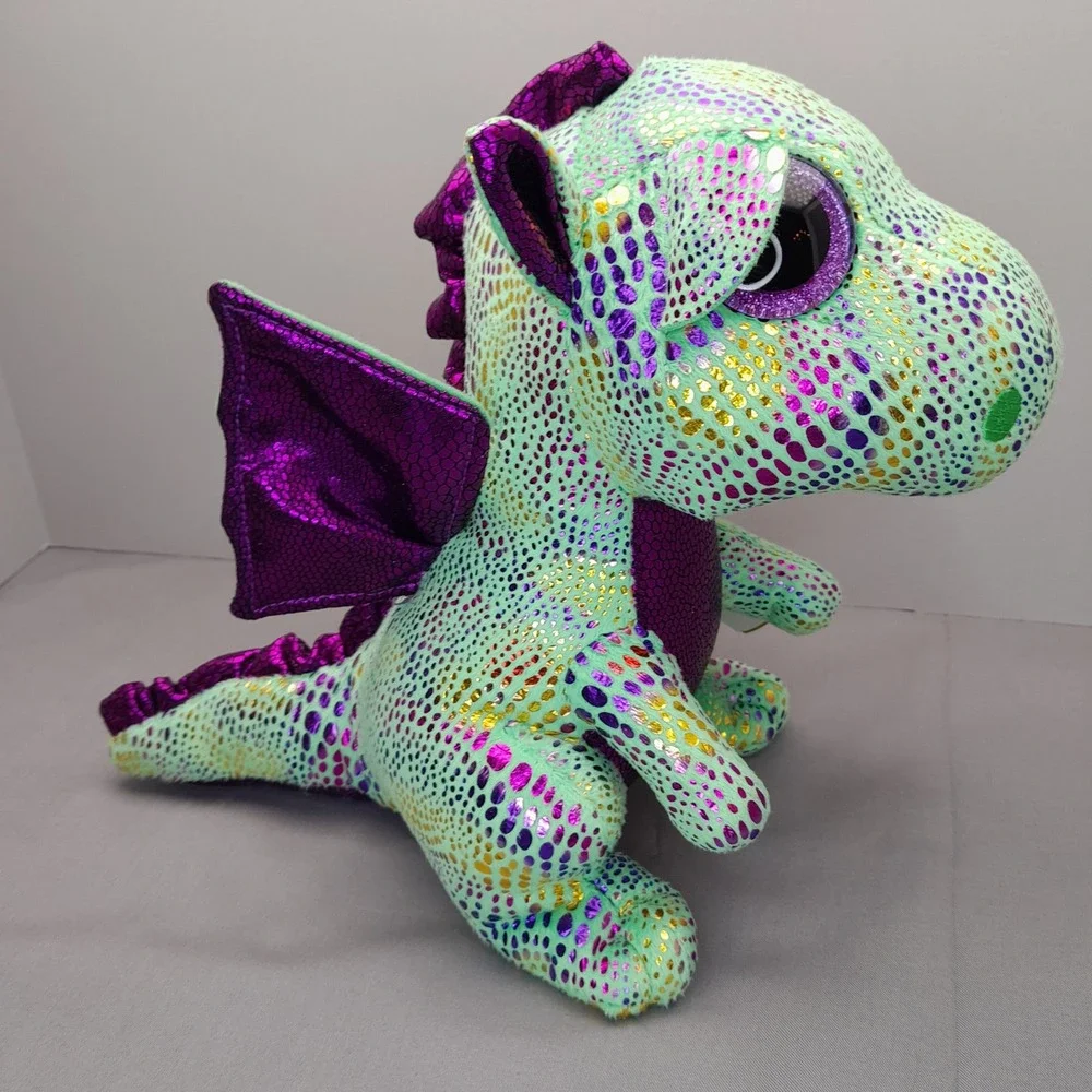Ty Beanie Boos Cinder Green Dragon Medium 9